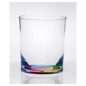 Oval Halo Acrylic Glasses Drinking Set of 4 DOF (12oz), Plastic Drinking Glasses, BPA Free Cocktail Glasses, Drinkware Set, Plastic Water Tumbler