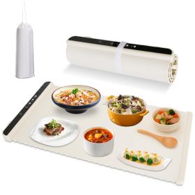 Electric Warming Tray Smart Food Warmer Roll Up Heating Pad With Adjustable Temperature Control 3 Auto Timer Settings for Buffet Party Gathering